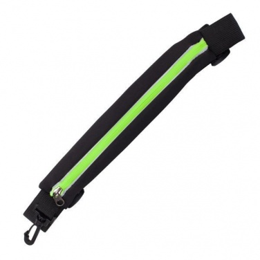 Logo trade business gifts image of: Ease sports waist bag, black/light green