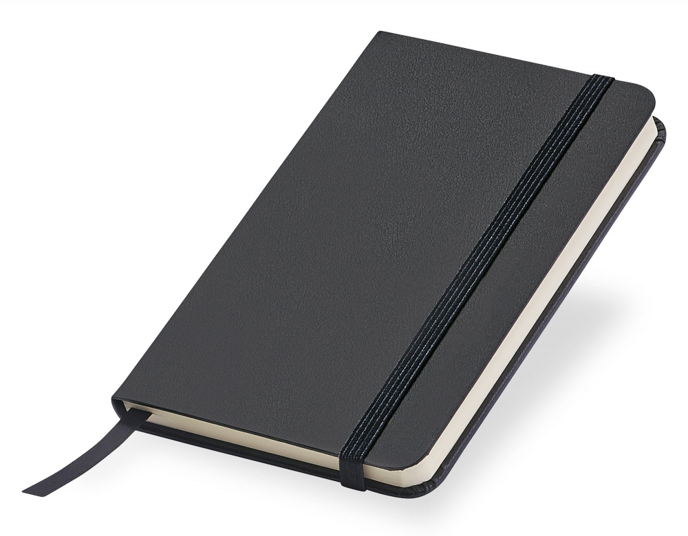 Logo trade advertising products picture of: Notebook A6, Black