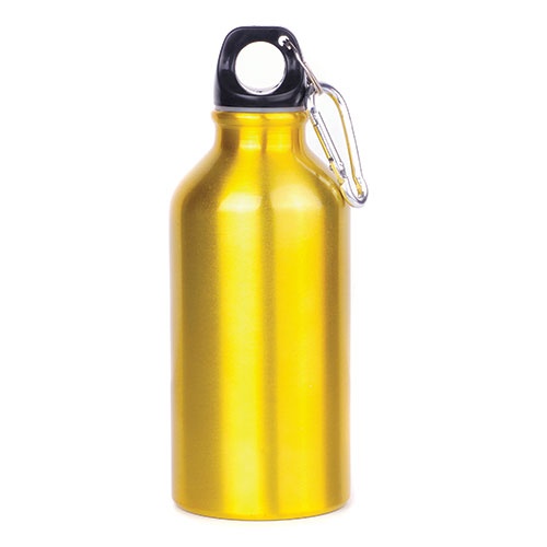 Logo trade promotional items image of: Drinking bottle 400 ml, golden