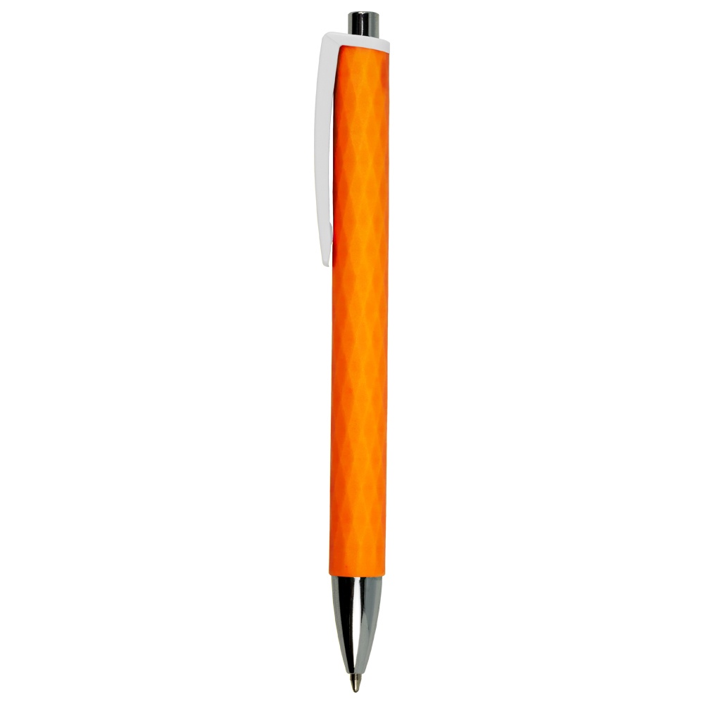 Logo trade promotional products image of: Plastic ball pen, orange