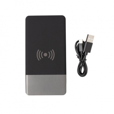 Logotrade promotional giveaway picture of: 5.000 mAh Soft Touch Wireless 5W Charging Powerbank
, grey