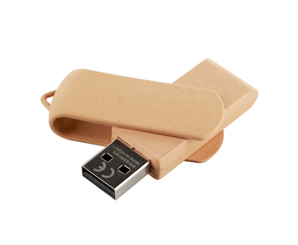 Logo trade promotional products picture of: Biodegradable USB memory stick, brown