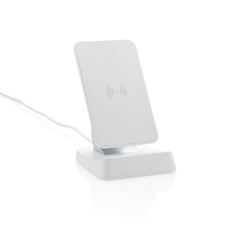 Logotrade advertising product picture of: 10W Wireless fast charging stand, white