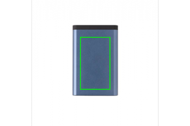 Logo trade promotional items picture of: 10.000 mAh Aluminum pocket powerbank, blue