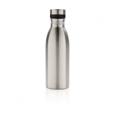 Logotrade corporate gift image of: Deluxe stainless steel water bottle, silver