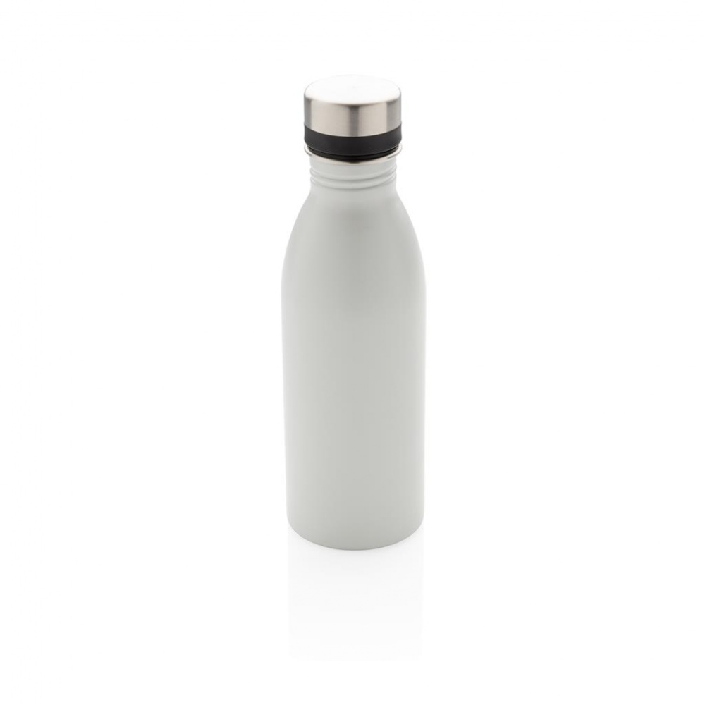 Logotrade promotional item image of: Deluxe stainless steel water bottle, white