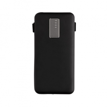 Logotrade corporate gift picture of: 10.000 mAh powerbank with integrated cable, black