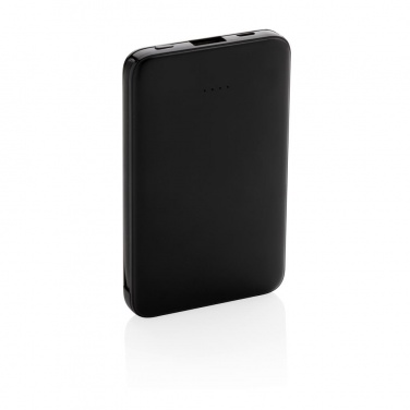 Logotrade promotional merchandise photo of: 5.000 mAh Pocket Powerbank with integrated cables, black