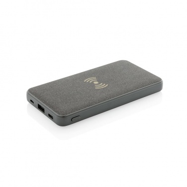 Logotrade corporate gifts photo of: Tela 8.000 mAh 5W Wireless Powerbank, grey