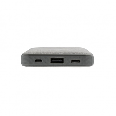 Logotrade promotional product image of: Tela 8.000 mAh 5W Wireless Powerbank, grey