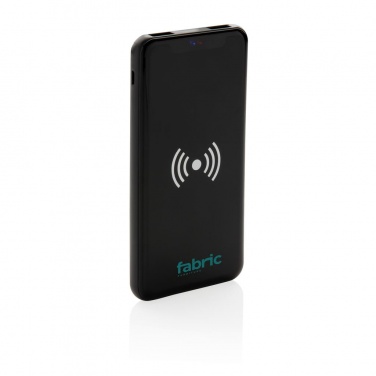 Logotrade business gift image of: Ultra Thin 4.000 mAh Wireless 5W Charging Powerbank, black