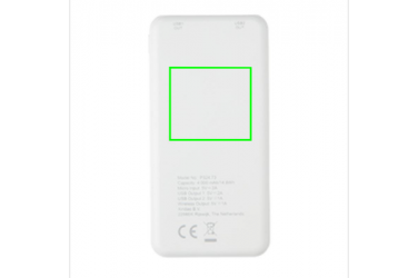 Logo trade advertising product photo of: Ultra Thin 4.000 mAh Wireless 5W Charging Powerbank, white