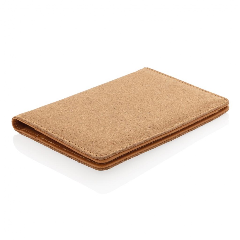 Logotrade promotional item picture of: ECO Cork secure RFID passport cover, brown