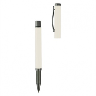 Logotrade promotional item picture of: Writing set, ball pen and roller ball pen, white