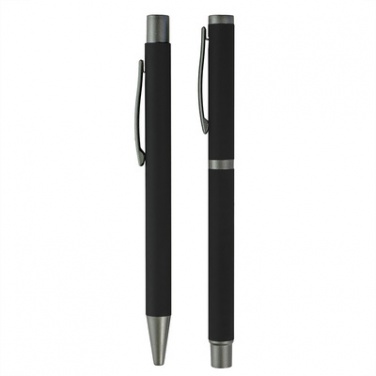 Logo trade advertising products image of: Writing set, ball pen and roller ball pen