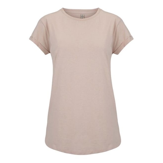 Logotrade promotional product image of: Salvage women´s rolled sleeve t-shirt, misty pink