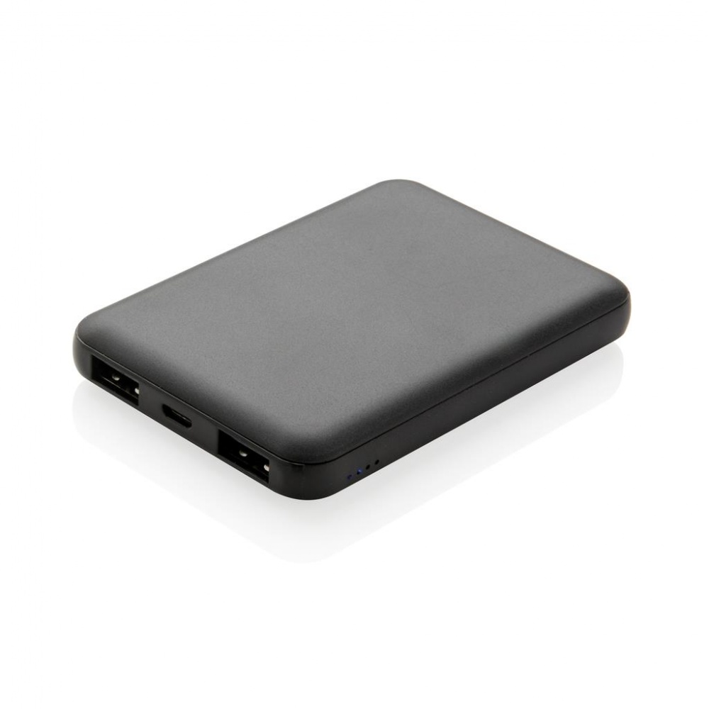 Logo trade promotional items picture of: High Density 5.000 mAh Pocket Powerbank, black