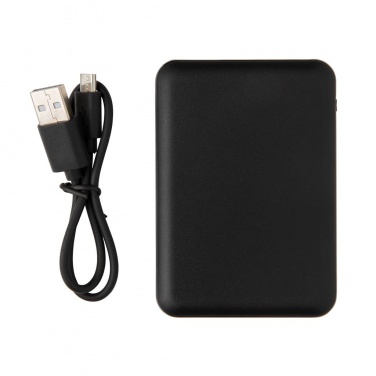 Logotrade promotional products photo of: High Density 5.000 mAh Pocket Powerbank, black