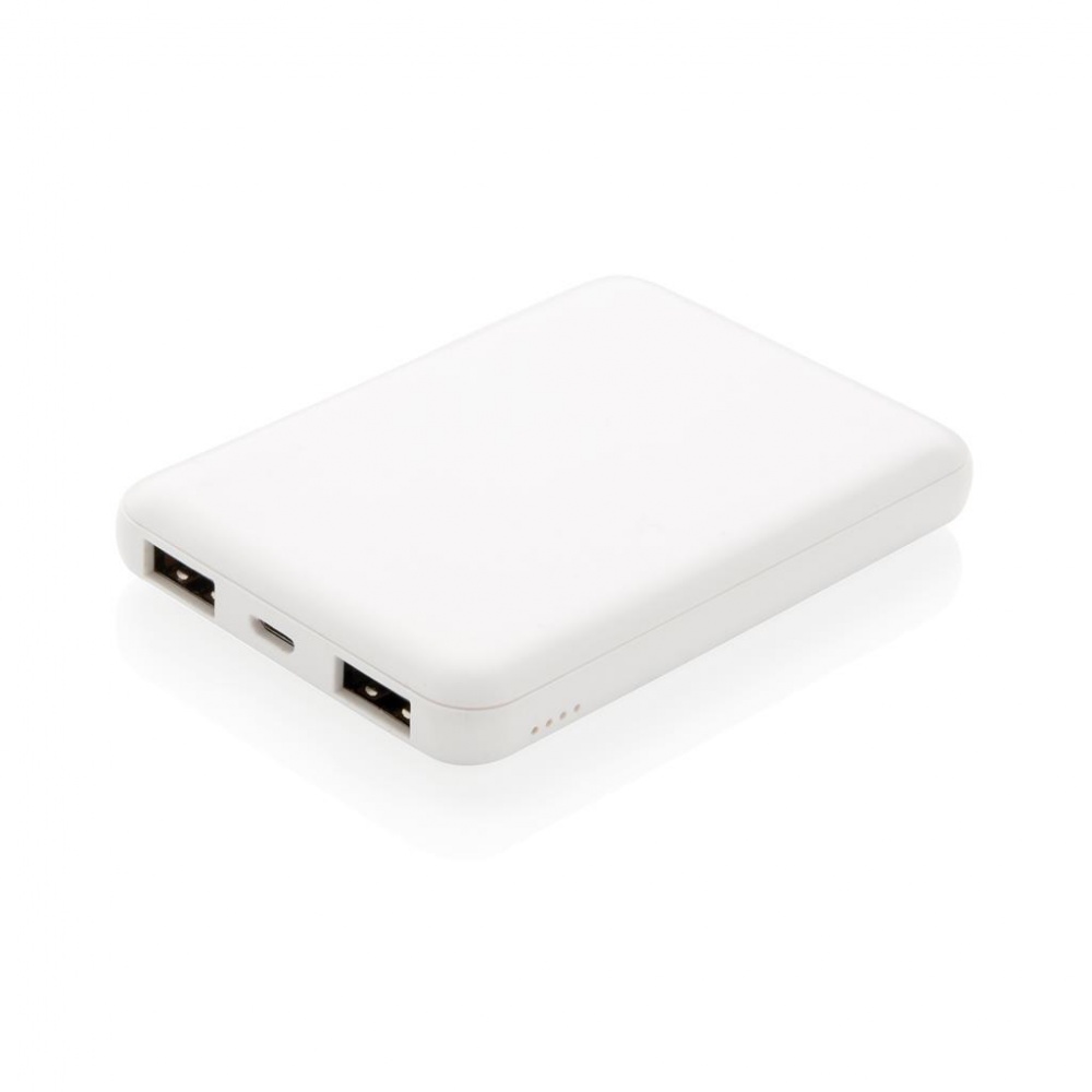 Logotrade business gift image of: High Density 5.000 mAh Pocket Powerbank, white