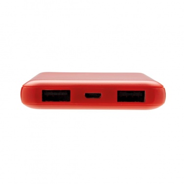 Logotrade advertising products photo of: High Density 5.000 mAh Pocket Powerbank, red