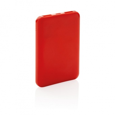 Logo trade promotional gifts picture of: High Density 5.000 mAh Pocket Powerbank, red