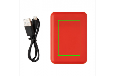 Logo trade promotional items image of: High Density 5.000 mAh Pocket Powerbank, red