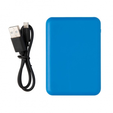 Logotrade promotional product picture of: High Density 5.000 mAh Pocket Powerbank, blue