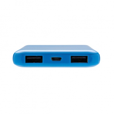 Logotrade promotional product picture of: High Density 5.000 mAh Pocket Powerbank, blue