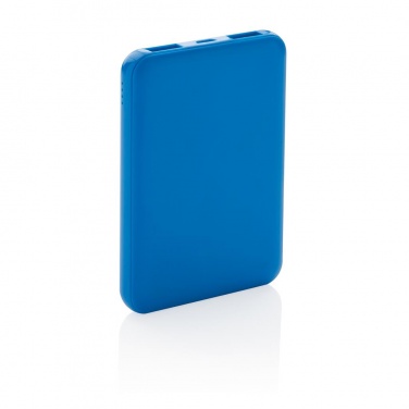 Logo trade promotional item photo of: High Density 5.000 mAh Pocket Powerbank, blue