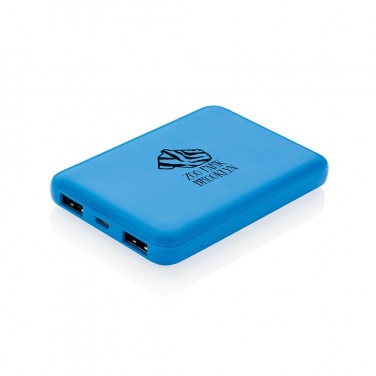 Logotrade promotional items photo of: High Density 5.000 mAh Pocket Powerbank, blue