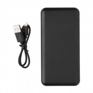 Logo trade promotional items image of: High Density 10.000 mAh Pocket Powerbank, black