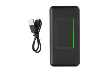 Logotrade promotional item picture of: High Density 10.000 mAh Pocket Powerbank, black