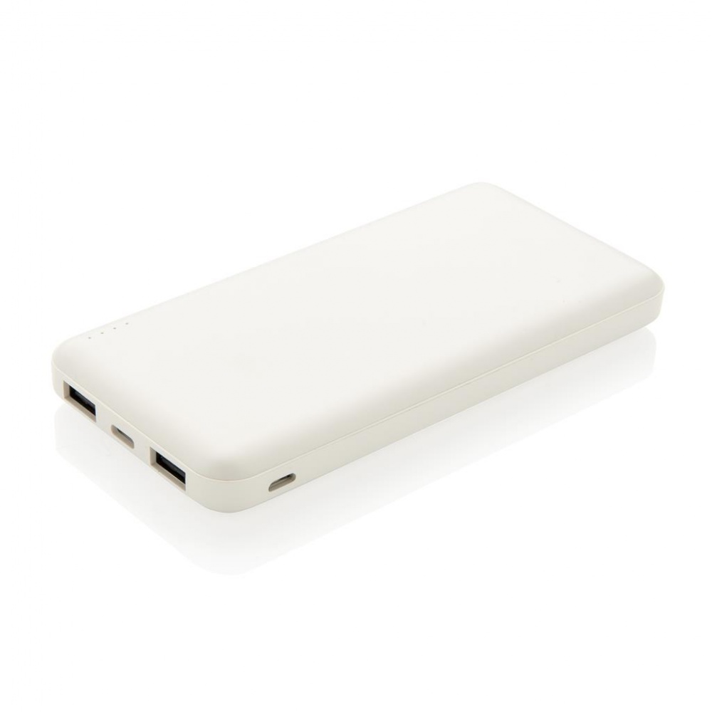 Logotrade corporate gift image of: High Density 10.000 mAh Pocket Powerbank, white