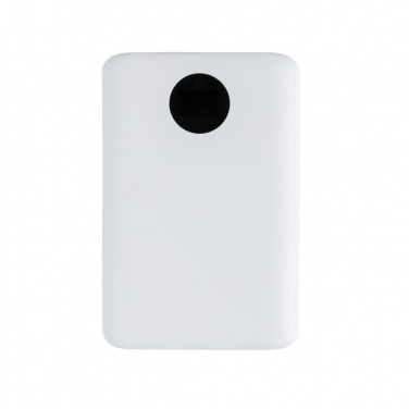 Logo trade promotional gift photo of: 10.000 mAh pocket powerbank with triple input, white