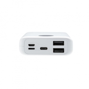 Logotrade promotional giveaway image of: 10.000 mAh pocket powerbank with triple input, white