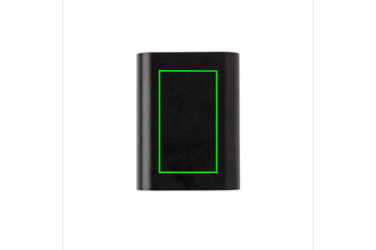 Logo trade promotional giveaways image of: Aluminium 5.000 mAh Wireless 5W Pocket Powerbank, black