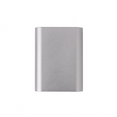 Logotrade business gifts photo of: Aluminium 5.000 mAh Wireless 5W Pocket Powerbank, grey