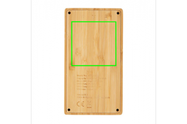 Logo trade promotional items picture of: Bamboo 4.000 mAh wireless 5W Powerbank, brown