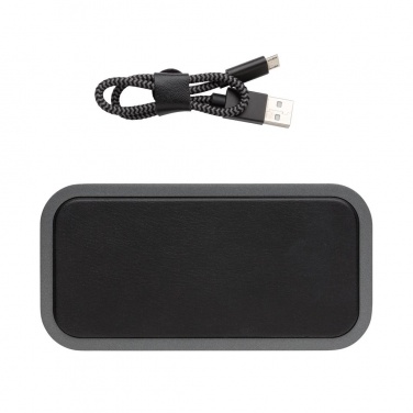 Logotrade promotional merchandise picture of: Swiss Peak luxury wireless 10.000 mAh powerbank, black