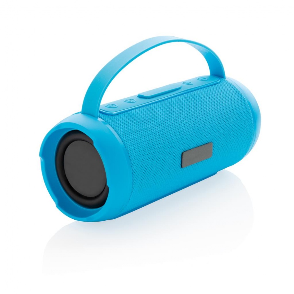 Logo trade promotional giveaway photo of: Soundboom waterproof 6W wireless speaker, blue