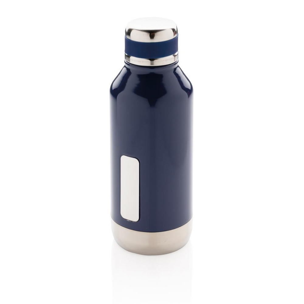 Logotrade business gift image of: Leak proof vacuum bottle with logo plate, blue