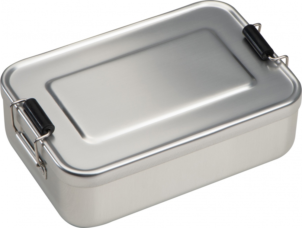 Logo trade advertising product photo of: Lunch box aluminum, grey