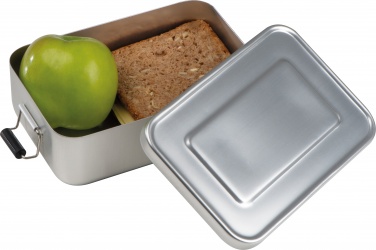 Logo trade promotional giveaways image of: Lunch box aluminum, grey