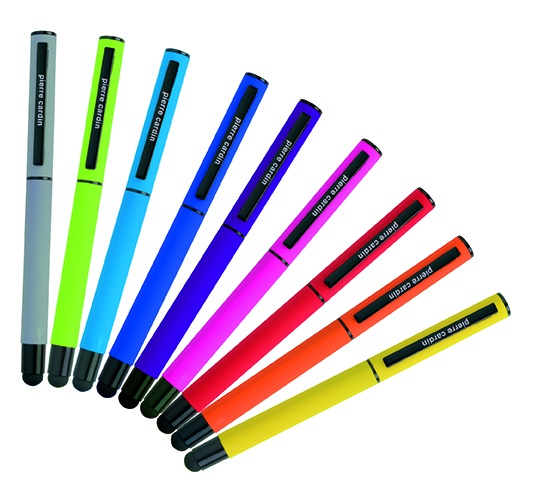 Logo trade promotional merchandise picture of: Roller touch pen, soft touch CELEBRATION Pierre Cardin