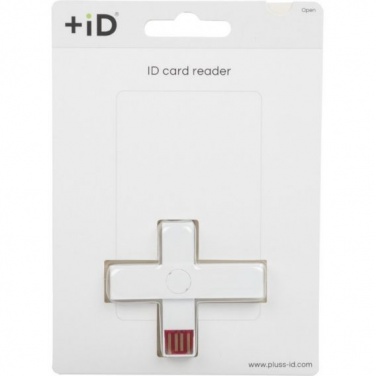 Logo trade promotional gifts picture of: +ID smart card reader, USB, white