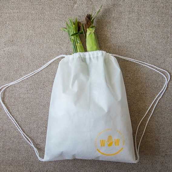 Logotrade promotional product picture of: Corn backpack, PLA material, natural white