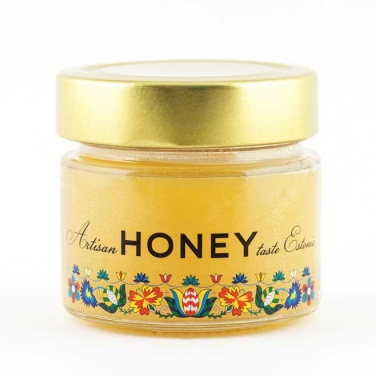 Logo trade promotional merchandise picture of: Flower honey in a wooden gift box 200 g with logo