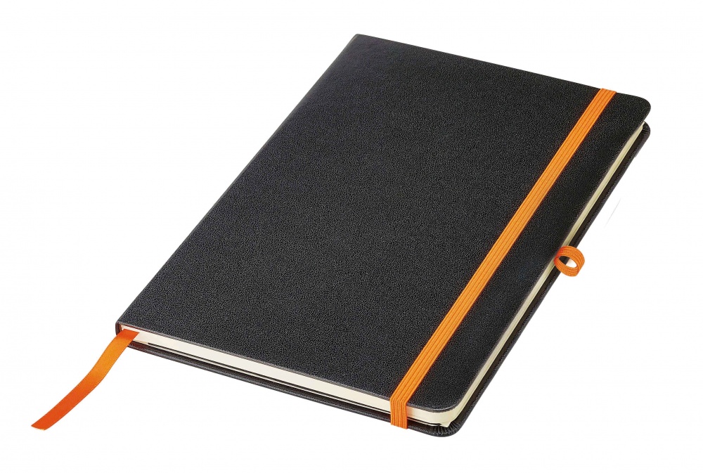 Logo trade promotional gifts picture of: Notebook A5, Orange