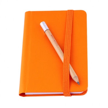 Logo trade promotional gifts picture of: Notebook A7, Orange