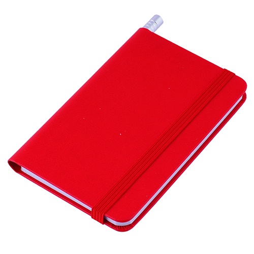 Logo trade promotional gifts picture of: Notebook A7, Red